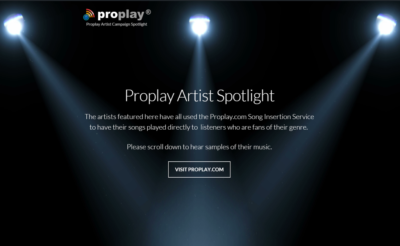 Proplay Promotion Homepage Screenshot1
